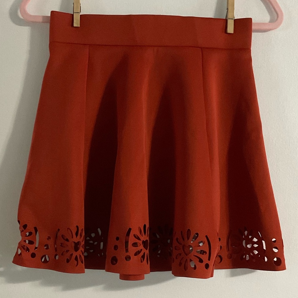 Auburn / burnt orange skirt